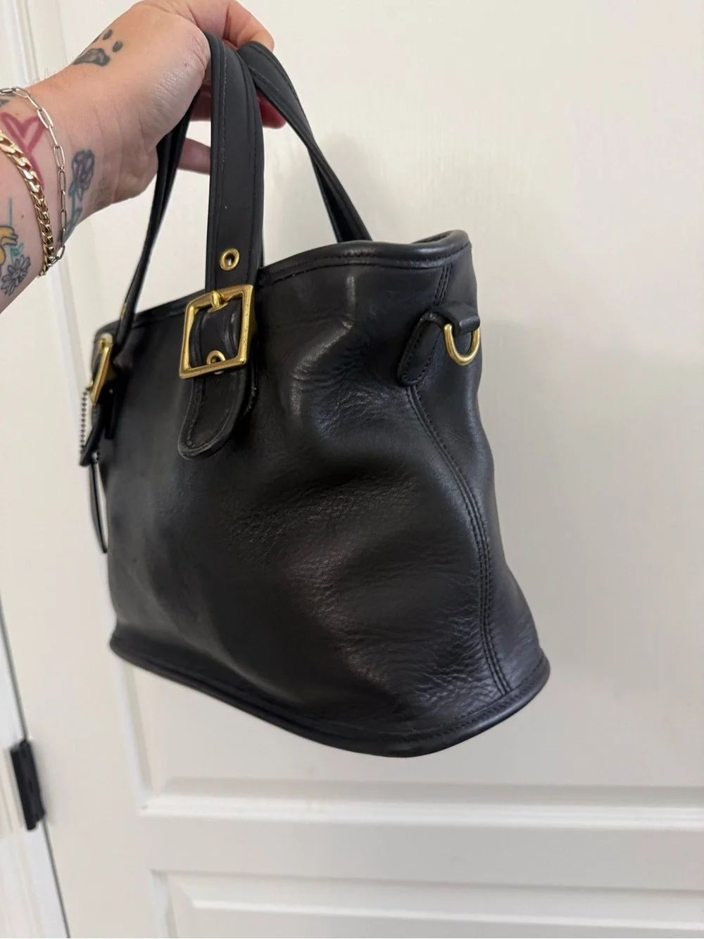 COACH Vintage Legacy Satchel Shoulder Crossbody Bag 9063  Black Glovetanned